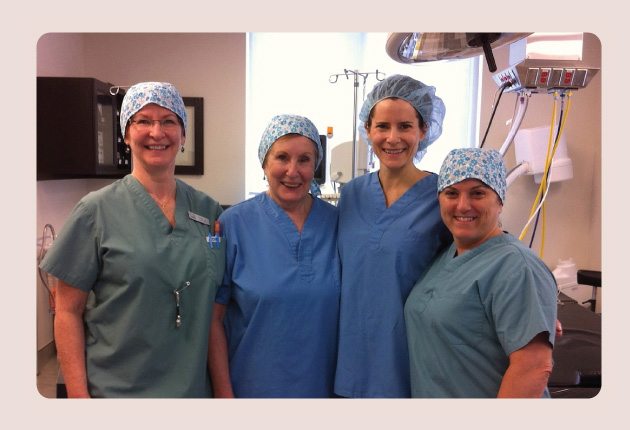 OR Staff with Dr Gloria Rockwell, Plastic Surgeon in Ottawa